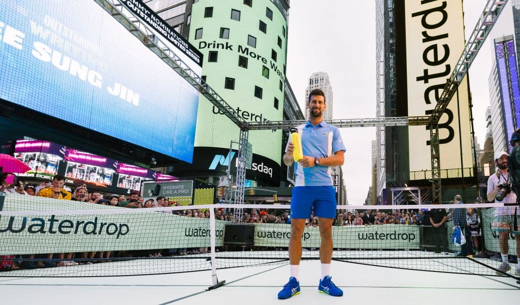 Novak Djokovic at a live brand activation